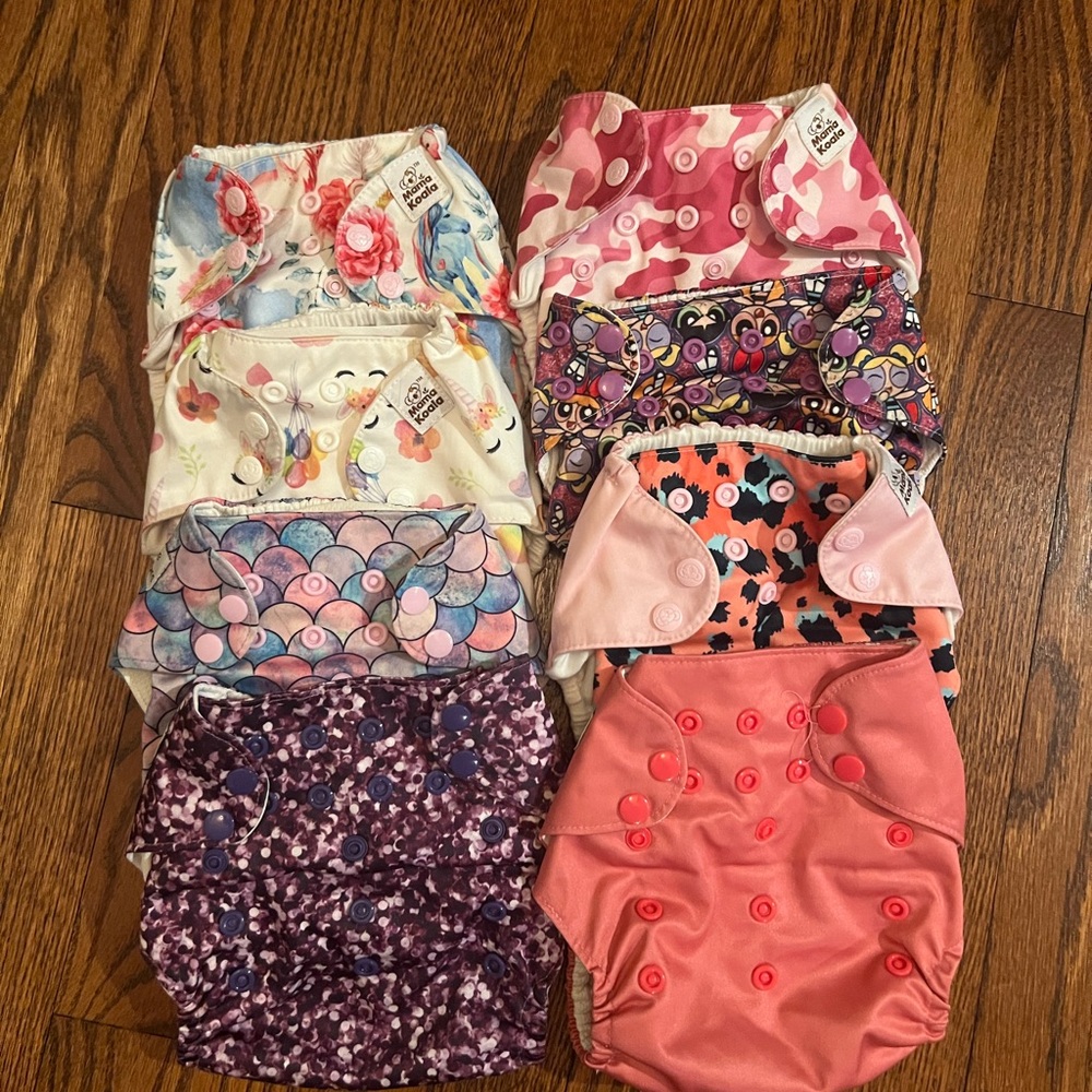 Girl Power Cloth Diapers Set of 8